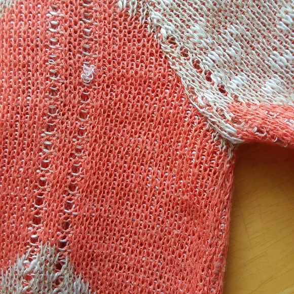 Spring/Summer Bohemian Coral Chevron Print Cardigan🛍️ - Picture 5 of 7